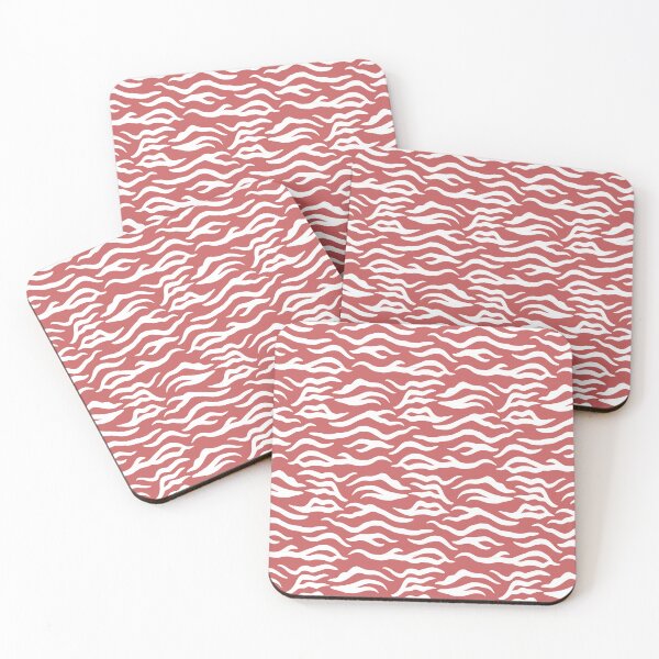 Item preview, Pastel Red and White tiger print designed and sold by pattern-archive.