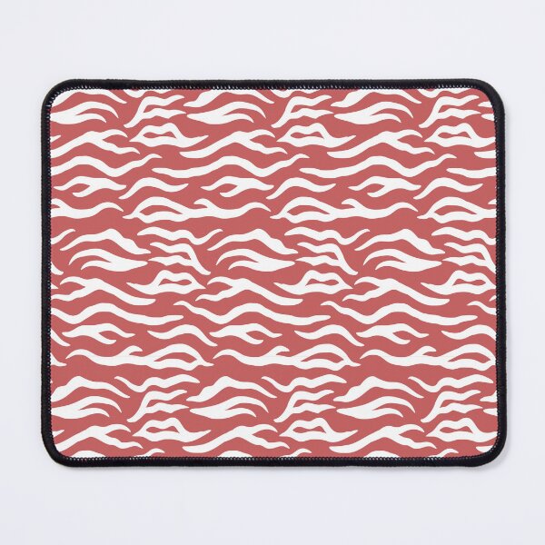 Item preview, Pastel Red and White tiger print designed and sold by pattern-archive.