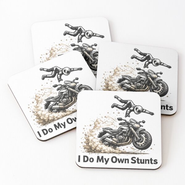 Item preview, I Do My Own Stunts Motorcycle Rider Funny Biker  designed and sold by afr-saad.
