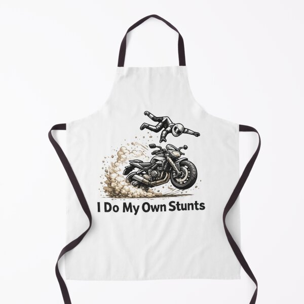 Item preview, I Do My Own Stunts Motorcycle Rider Funny Biker designed and sold by afr-saad.