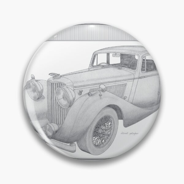 Item preview, Jaguar Mk4 4 Door Saloon Hand-drawn designed and sold by Classic Car Art Drawings.