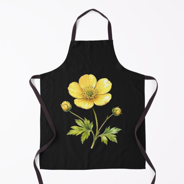 Item preview, Yellow Buttercup Illustration | Whimsical Watercolor Wildflower Art designed and sold by ColorSplash123.