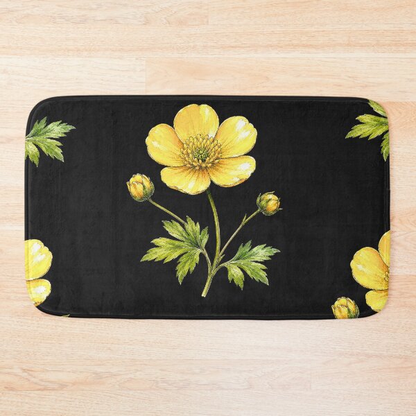 Item preview, Yellow Buttercup Illustration | Whimsical Watercolor Wildflower Art designed and sold by ColorSplash123.