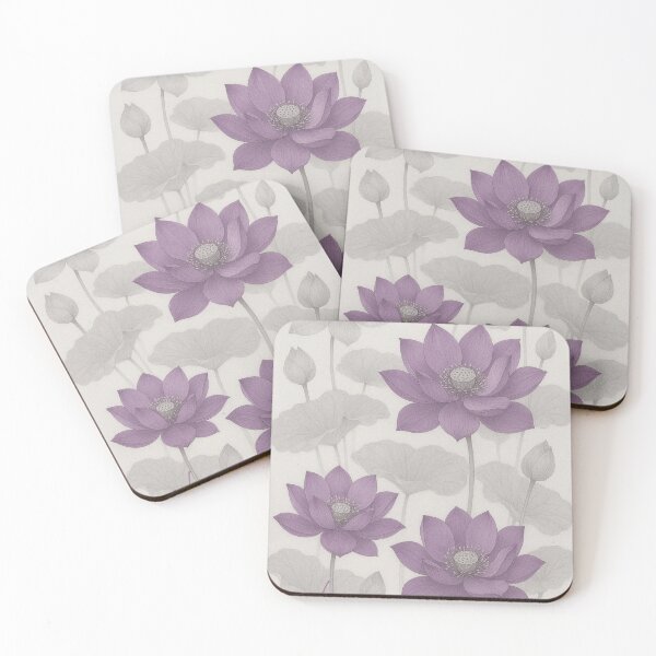 Item preview, Exclusive Fashion Purple Lotus Blooms – Elegant Floral Botanical Art designed and sold by Karszul.