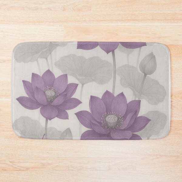 Item preview, Exclusive Fashion Purple Lotus Blooms – Elegant Floral Botanical Art designed and sold by Karszul.