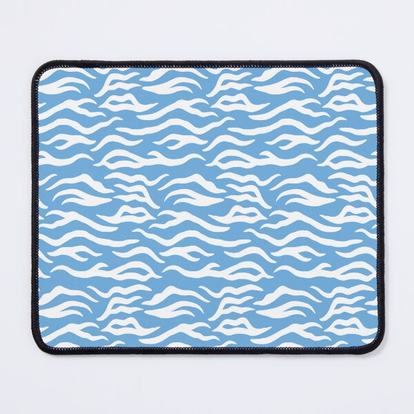 Item preview, Sky Blue and White tiger print designed and sold by pattern-archive.