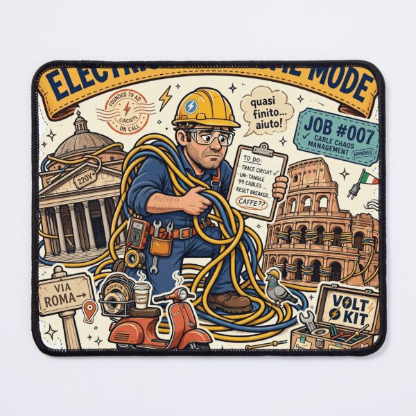 Item preview, Rome Electrician Sticker designed and sold by Imaginarium of Chaos falcon88 .