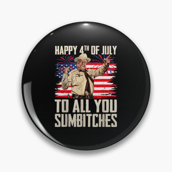 Item preview, Happy 4th Of July To All You Sumbitches Funny Sheriff Retro Design designed and sold by YubitaLeLe.