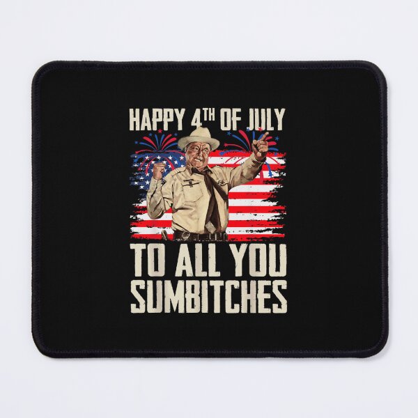 Item preview, Happy 4th Of July To All You Sumbitches Funny Sheriff Retro Design designed and sold by YubitaLeLe.