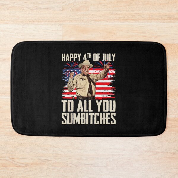 Item preview, Happy 4th Of July To All You Sumbitches Funny Sheriff Retro Design designed and sold by YubitaLeLe.