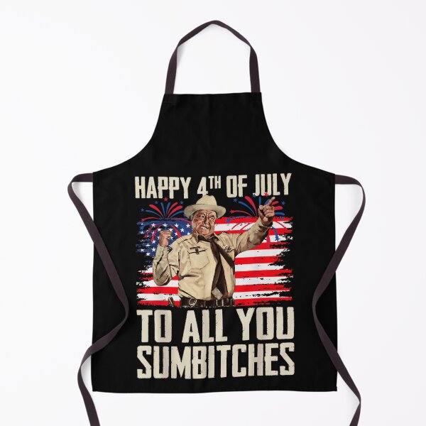 Item preview, Happy 4th Of July To All You Sumbitches Funny Sheriff Retro Design designed and sold by YubitaLeLe.