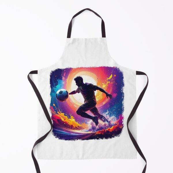 Item preview, Soccer Player Color Splash Art — Football Cosmic Action Wall Print designed and sold by icemanphotos.