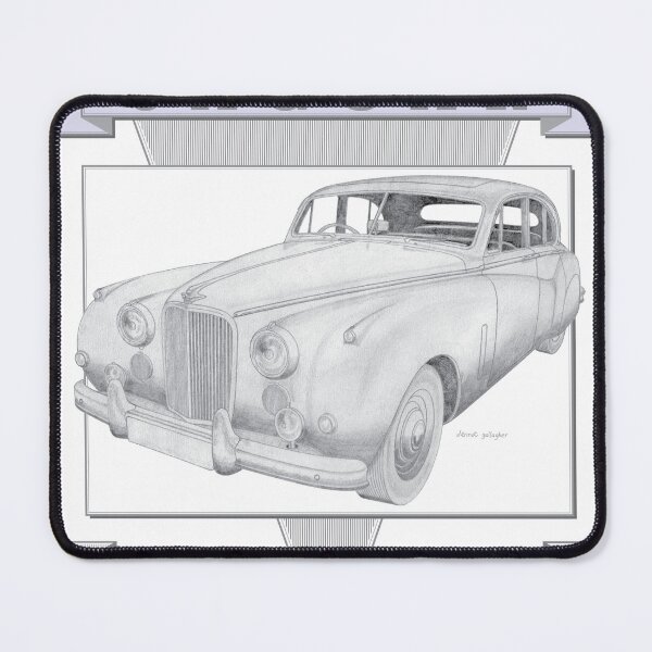Item preview, Jaguar Mk7 M 4 Door Saloon Hand-drawn designed and sold by Classic Car Art Drawings.