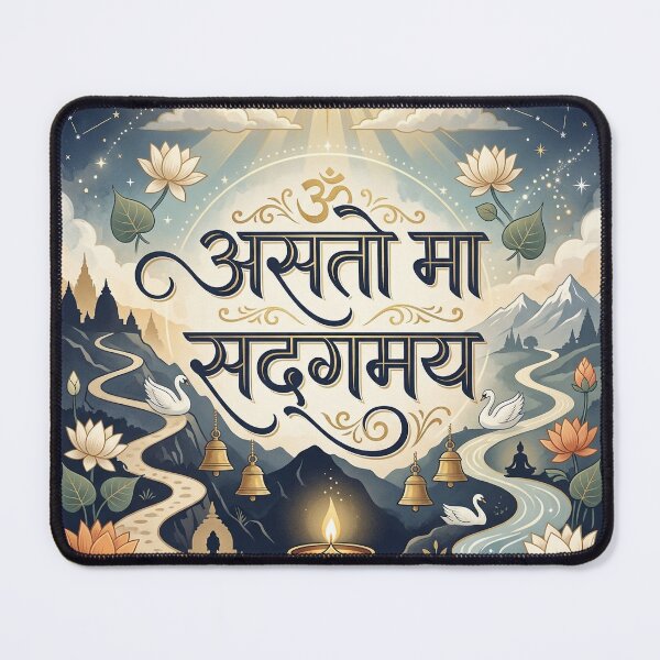 Item preview, Asato Ma Sadgamaya Sanskrit Mantra – Luxury Spiritual Yoga Art designed and sold by OpenDreamArts.