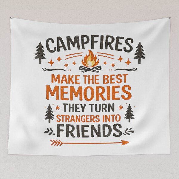 Item preview, Campfires Make The Best Memories They Turn Strangers Into Friends Vintage Design designed and sold by YubitaLeLe.