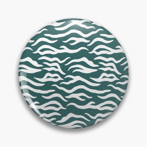 Item preview, Teal and White tiger print designed and sold by pattern-archive.