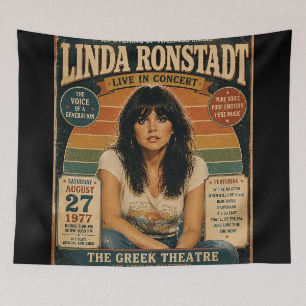 Item preview, Concert  Retro Linda Ronstadt 1977 designed and sold by malynda84.