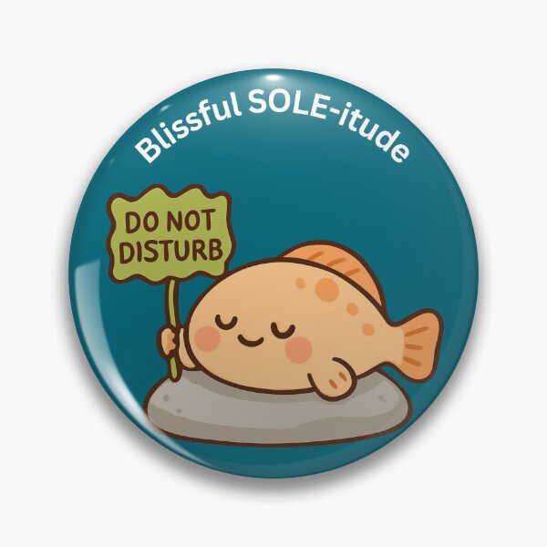 Item preview, Cute Solitary Sole Fish [Rectangular Edition] designed and sold by Social Signals.