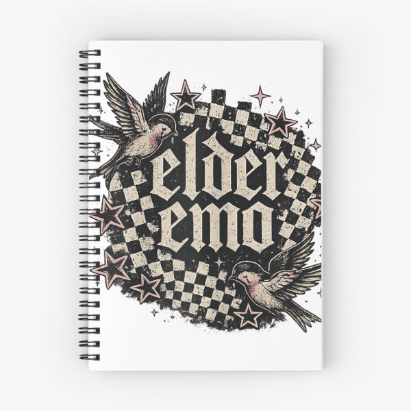 Item preview, Vintage Elder Emo Aesthetic Distressed Checkered Pattern With Birds Aesthetic Design designed and sold by YubitaLeLe.