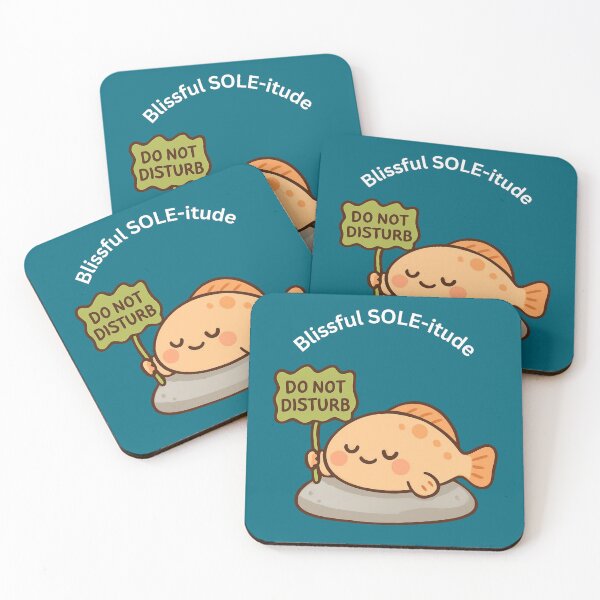 Item preview, Cute Solitary Sole Fish [Rectangular Edition] designed and sold by Social Signals.