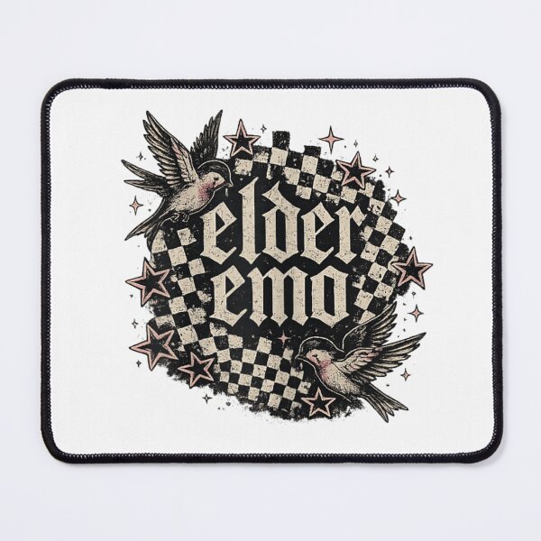 Item preview, Vintage Elder Emo Aesthetic Distressed Checkered Pattern With Birds Aesthetic Design designed and sold by YubitaLeLe.