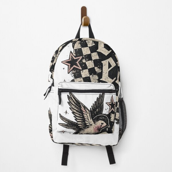 Item preview, Vintage Elder Emo Aesthetic Distressed Checkered Pattern With Birds Aesthetic Design designed and sold by YubitaLeLe.