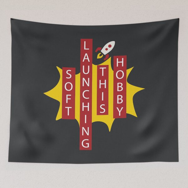 Item preview, Soft Launching This Hobby Rocket Retro Graphic designed and sold by ANJ Designs.