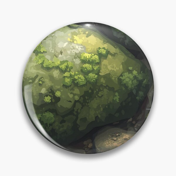 Item preview, Mossy Rocks Forest Stream Nature Digital Art Print designed and sold by Luna-Flow.