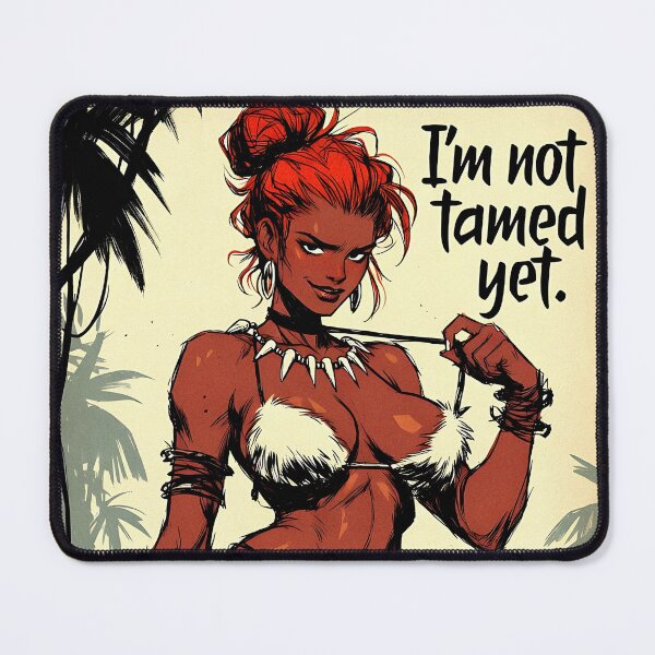 Item preview, Jungle Pinup Redhead Not Tamed Yet designed and sold by HappyOops.