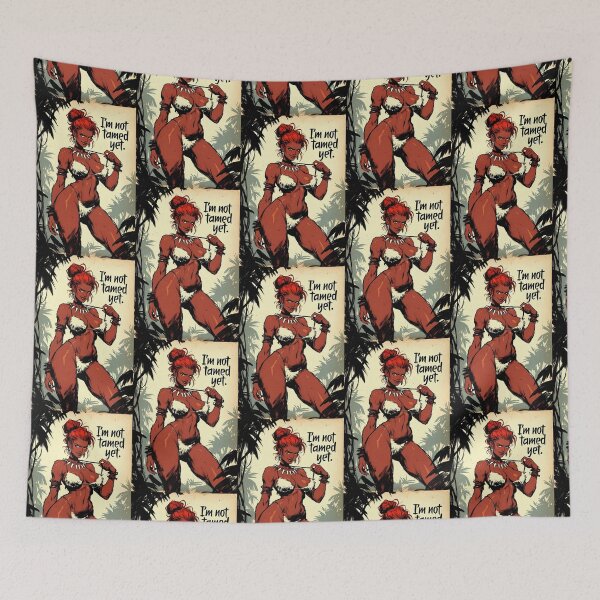Item preview, Jungle Pinup Redhead Not Tamed Yet designed and sold by HappyOops.