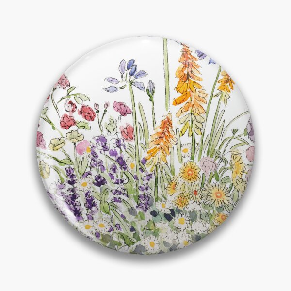 Item preview, Agapanthus daisy and kniphofia pot watercolour  designed and sold by ColorandColor.