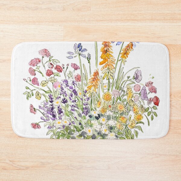 Item preview, Agapanthus daisy and kniphofia pot watercolour  designed and sold by ColorandColor.