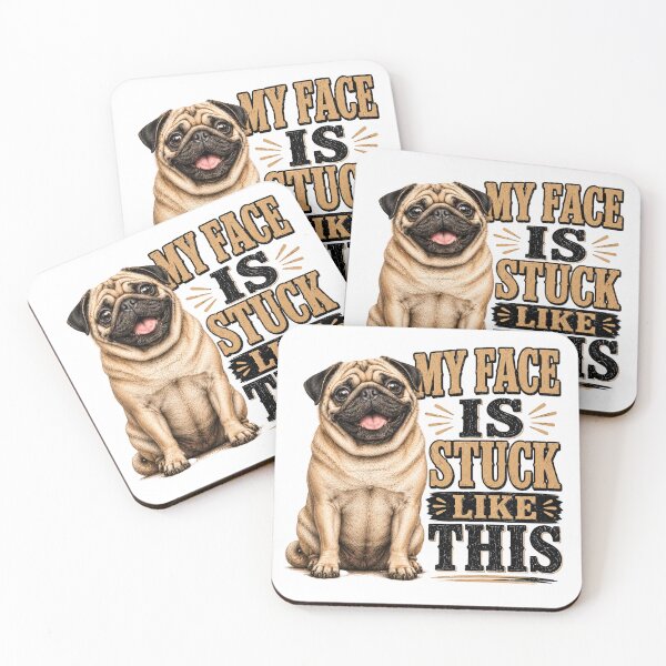 Item preview, My Face Is Stuck Like This Funny Pug Dog Lover Humor Design designed and sold by HippyRikky.