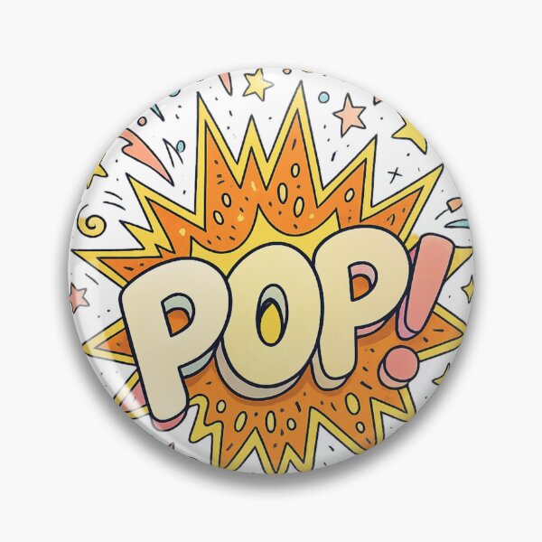 Item preview, Retro Comic Pop Sticker – Colorful Explosion Doodle designed and sold by SoftSproutstu.