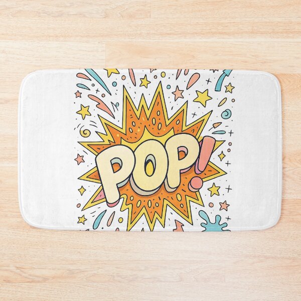 Item preview, Retro Comic Pop Sticker – Colorful Explosion Doodle designed and sold by SoftSproutstu.