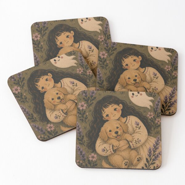 Item preview, Girl with dog and ghost golden retreiver designed and sold by *~*MagicCorner*~*.