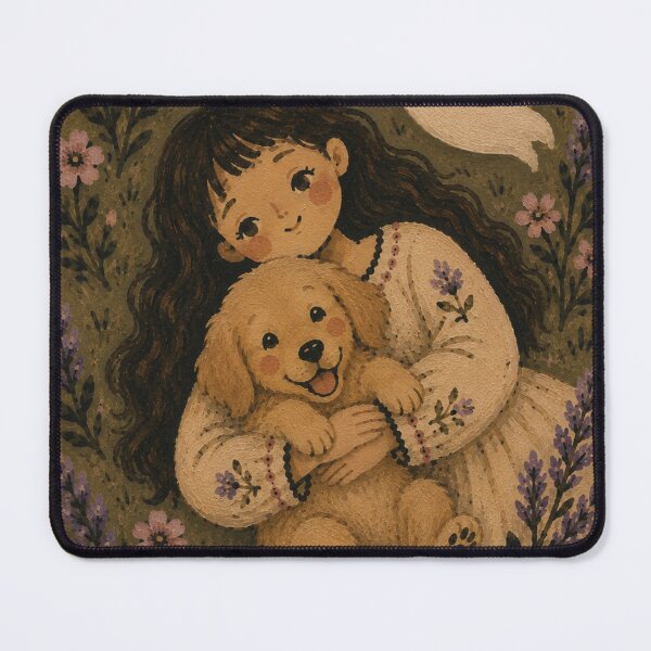 Item preview, Girl with dog and ghost golden retreiver designed and sold by *~*MagicCorner*~*.