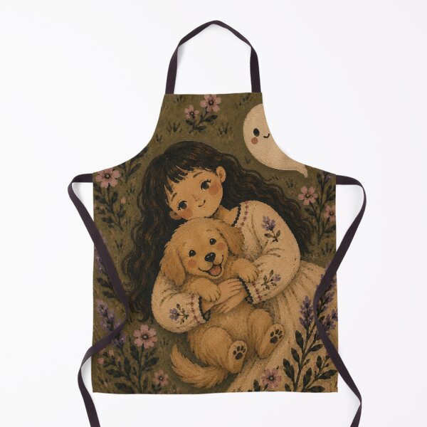 Item preview, Girl with dog and ghost golden retreiver designed and sold by *~*MagicCorner*~*.