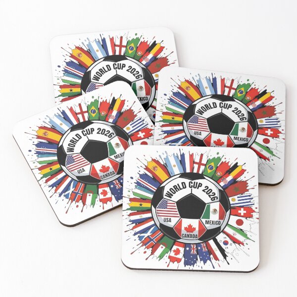 Item preview, World Cup 2026 United United Splash Soccer Art ! FIFA World Cup 2026 USA Canada Mexico Football Flags ! 2026 World Cup Soccer Ball Paint Splatter Global Flags designed and sold by Ulikedigital14.