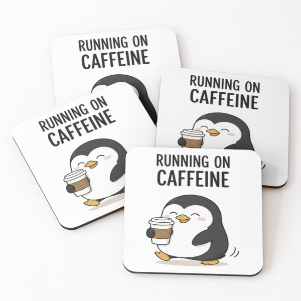 Item preview, Running on Caffeine penguin designed and sold by GoGetItDotCom1.