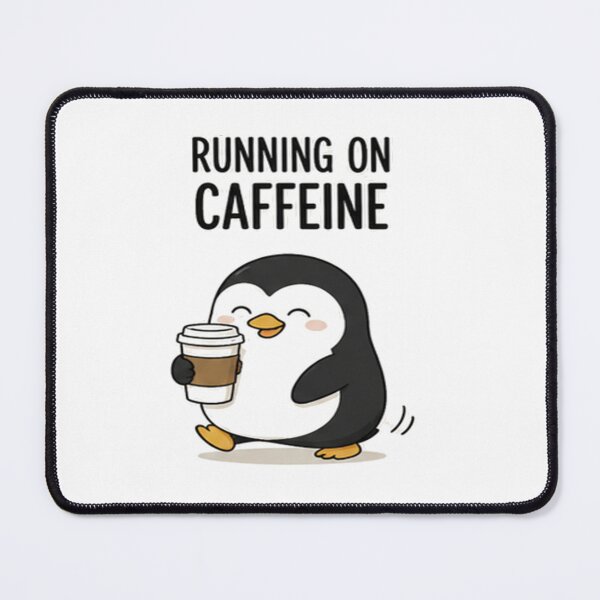Item preview, Running on Caffeine penguin designed and sold by GoGetItDotCom1.