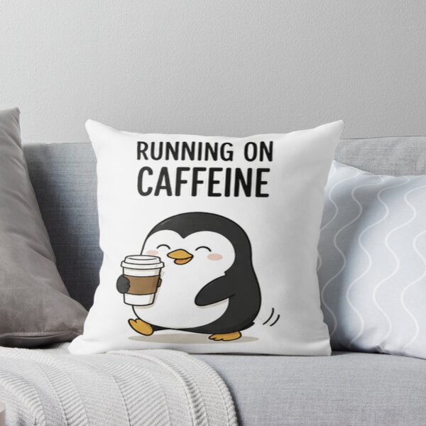 Item preview, Running on Caffeine penguin designed and sold by GoGetItDotCom1.