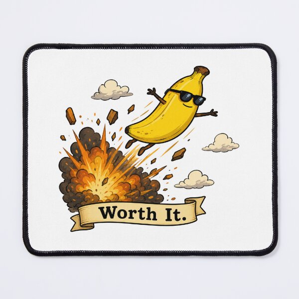 Item preview, Worth It Funny Banana Explosion Design designed and sold by MonkiFlipp.