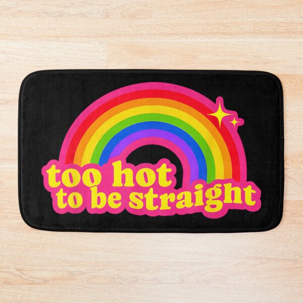 Item preview, Too Hot To Be Straight Funny Aesthetic Retro Rainbow Pride Month Design designed and sold by WilliaMaler.