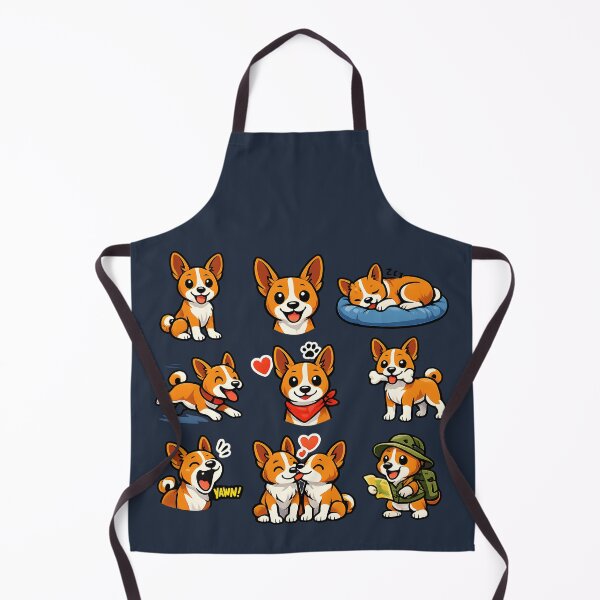 Item preview, Cute Basenji Sticker Pack – Adorable Cartoon Dog Expressions Collection designed and sold by blankTeeShirt.