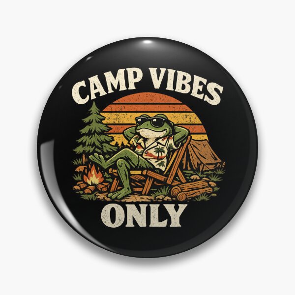 Item preview, Camp Vibes Only Frog Camping  designed and sold by afr-saad.