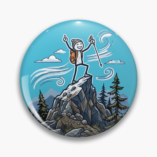 Item preview, Mountain Mood – Higher Every Day Stickman Adventure designed and sold by Chroma Dreams .