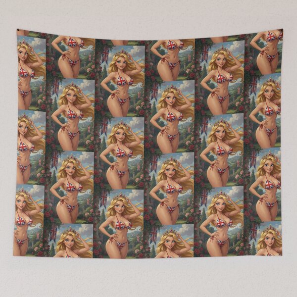 Item preview, British Pinup Union Jack Bikini Crown designed and sold by HappyOops.