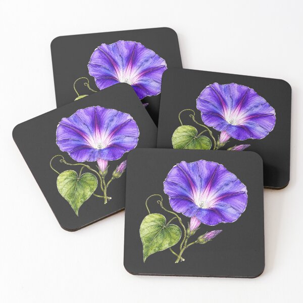 Item preview, Violet Morning Glory Illustration | Watercolor Botanical Flower Art designed and sold by ColorSplash123.