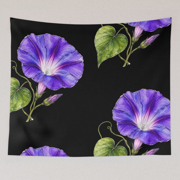 Item preview, Violet Morning Glory Illustration | Watercolor Botanical Flower Art designed and sold by ColorSplash123.